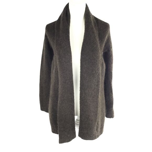 BCBGMaxazria Open Front Acrylic Blend Cardigan Sweater Size S Womens Dark Brown - Picture 1 of 8